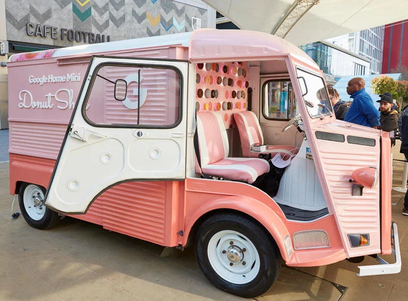 Google Home Pink Donut Truck